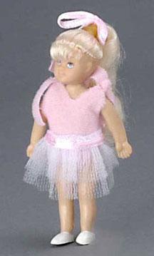 Image of Dollhouse Miniature Girl W/Outfit/Blonde