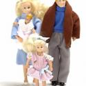 Image of Dollhouse Miniature 4Pc Mod.Doll Family/Blond