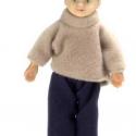 Image of Dollhouse Miniature Boy W/Outfit/Brunette
