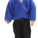 Image of Dollhouse Miniature Grandfather W/Outfit