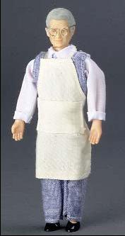 Image of Dollhouse Miniature Shopkeeper W/Outfit