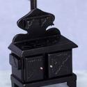 Image of Dollhouse Miniature Black Wood Stove
