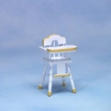 Image of Dollhouse Miniature White/Yellow High Chair