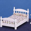 Image of Dollhouse Miniature White Bedroom Set