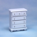 Image of Dollhouse Miniature White Chest of Drawers
