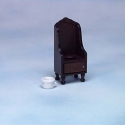 Image of Dollhouse Miniature Walnut Potty Chair
