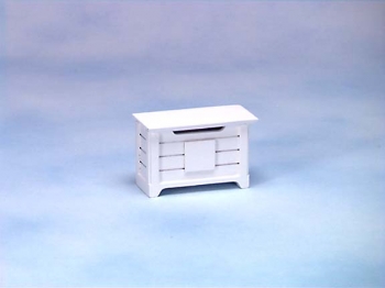 Image of Dollhouse Miniature White Toy Chest
