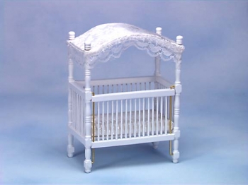 Image of Dollhouse Miniature Canopy Crib
