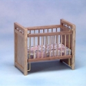 Image of Dollhouse Miniature Oak Crib