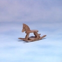 Image of Dollhouse Miniature Oak Rocking Horse