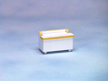 Image of Dollhouse Miniature White/Yellow Toy Chest