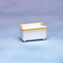 Image of Dollhouse Miniature White/Yellow Toy Chest