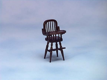 Image of Dollhouse Miniature Walnut High Chair