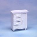 Image of Dollhouse Miniature White Chest of Drawers