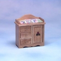 Image of Dollhouse Miniature Oak Changing Table
