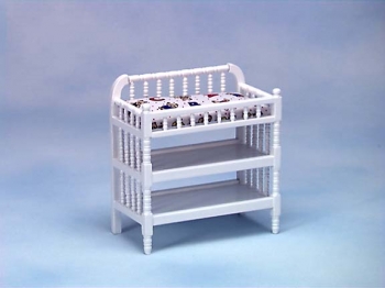 Image of Dollhouse Miniature White Changing Table