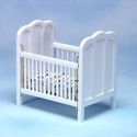 Image of Dollhouse Miniature White Crib