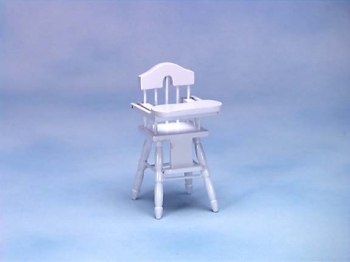 Image of Dollhouse Miniature White High Chair