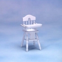 Image of Dollhouse Miniature White High Chair