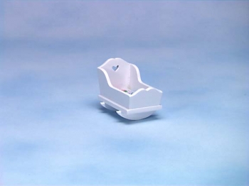 Image of Dollhouse Miniature White Cradle