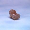 Image of Dollhouse Miniature Oak Cradle
