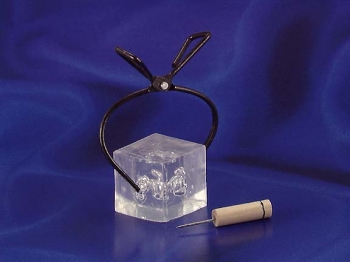 Image of Dollhouse Miniature Block of Ice w/Tongs & Pick