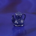 Image of Dollhouse Miniature Blue Spatterware Pot