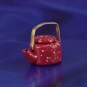 Image of Dollhouse Miniature Red Kettle