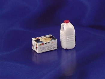 Image of Dollhouse Miniature Ice Cream & Milk