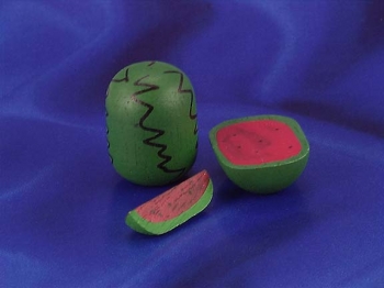 Image of Dollhouse Miniature Wood Watermelon