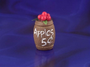 Image of Dollhouse Miniature Apple Barrel