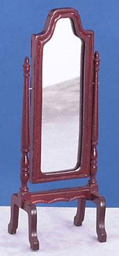 Image of Dollhouse Miniature Mahogany Cheval Mirror