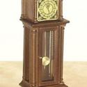 Image of Dollhouse Miniature Walnut Grandfather Clock