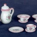 Image of Dollhouse Miniature Pink China Set