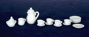 Image of Dollhouse Miniature White China Set