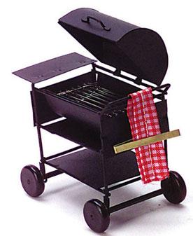 Image of Dollhouse Miniature Barbeque Grill w/Towel