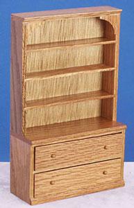 Image of Dollhouse Miniature Oak China Cabinet