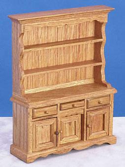 Image of Dollhouse Miniature Oak Hutch