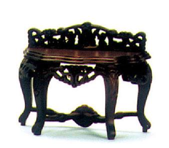 Image of Dollhouse Miniature Mahogany Carved Demi-table