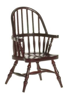 Image of Dollhouse Miniature Mahogany Chair