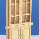Image of Dollhouse Miniature Oak Corner Hutch
