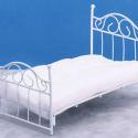 Image of Dollhouse Miniature White Single Bed
