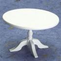 Image of Dollhouse Miniature White Round Pedestal Table