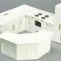 Image of Dollhouse Miniature White Kitchen Set