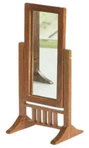 Image of Dollhouse Miniature Pecan Dressing Mirror