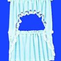 Image of Dollhouse Miniature Curtains: Ruffled Cape Set, Blue