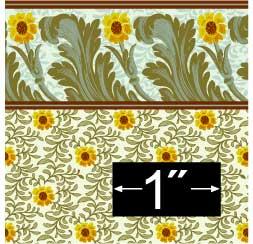 Image of Dollhouse Miniature Wallpaper - Sunflower