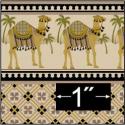 Image of Dollhouse Miniature Wallpaper - Camel Caravan