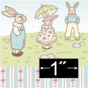 Image of Dollhouse Miniature Wallpaper - Bunny Parade