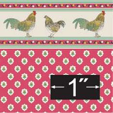 Image of Dollhouse Miniature Wallpaper - Rooster